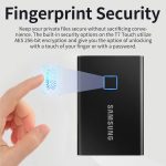 هارد ديسك سامسونغ Samsung T7 من نوع SSD بسعات 500GB USB3.2 1TB 2TB واتصال Type-C مع بصمة قفل - الصورة 4