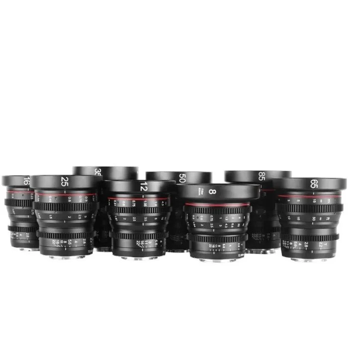 عدسات سينمائية Meike T2.2 من 8 عدسة هي（8mm 12mm 16mm 25mm 35mm 50mm 65mm 85mm） - Image 2