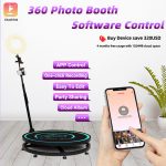فوتوبوث 360 Photo Booth Photobooth زجاجي قياس 80سم يتسع ل3 أشخاص للتصوير في الحفلات و المناسبات والأفراح مع تحكم وإضاءة - Image 4