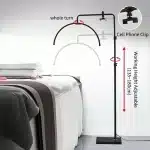⁦مصباح LED عصري HD-M8X من Xria بقوة 50 واط على شكل نصف قمر قابل للتعتيم 3000K-6000K للإضاءة الأرضية في صالونات التجميل التاتو الرموش والمكياج⁩ - الصورة ⁦12⁩
