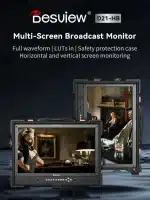 ⁦شاشة Desview D21-HB بحجم 21.5 بوصة متعددة الشاشات بدقة HD و4K سطوع 1000 شمعة مداخل ومخارج SDI وHDMI وضع مزدوج أفقي وعمودي⁩ - الصورة ⁦8⁩