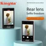 ⁦شاشة Kingma VL PH02 Max Magnetic Vlog Selfie Monitor لاستخدام الكاميرا الخلفية مع تقنية ماغسيف (Magsafe) مغناطيسية للآيفون والهواتف الذكية بنظام أندرويد (لون أسود)⁩ - الصورة ⁦8⁩