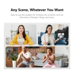 ⁦ميكروفون لاسلكي LUUCCO AirWave K1 بمنفذ USB-C للهواتف المحمولة ميكروفون لافالير للفلوغات والمقابلات والبث المباشر⁩ - الصورة ⁦12⁩