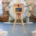 فوتوبوث خشبي موديل عتيق مع ارتفاع قابل للتعديل وبرمجيات Spark Booth مفعلة مدى الحياة لحفلات الزفاف الحفلات والفعاليات الخاصة - الصورة 4