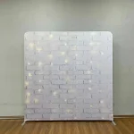 ⁦خلفية قماشية مشدودة Xria بحجم 3×3 أمتار (9.84 قدم) بطباعة من جهة واحدة مع جهة بيضاء، خلفية مستقيمة من قماش مشدود مناسبة للفوتوبوث، حفلات أعياد الميلاد، وحفلات الزفاف.⁩ - الصورة ⁦12⁩