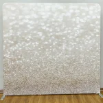 ⁦خلفية قماشية مشدودة Xria بحجم 3×3 أمتار (9.84 قدم) بطباعة من جهة واحدة مع جهة بيضاء، خلفية مستقيمة من قماش مشدود مناسبة للفوتوبوث، حفلات أعياد الميلاد، وحفلات الزفاف.⁩ - الصورة ⁦10⁩