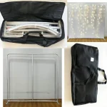 Xria حامل خلفية مربع من الألمنيوم 3×3 متر (9.84 قدم) خلفية قماشية مشدودة مستقيمة على الجهتين للفوتوبوث وتزيين خلفيات حفلات أعياد الميلاد والزفاف - Image 20