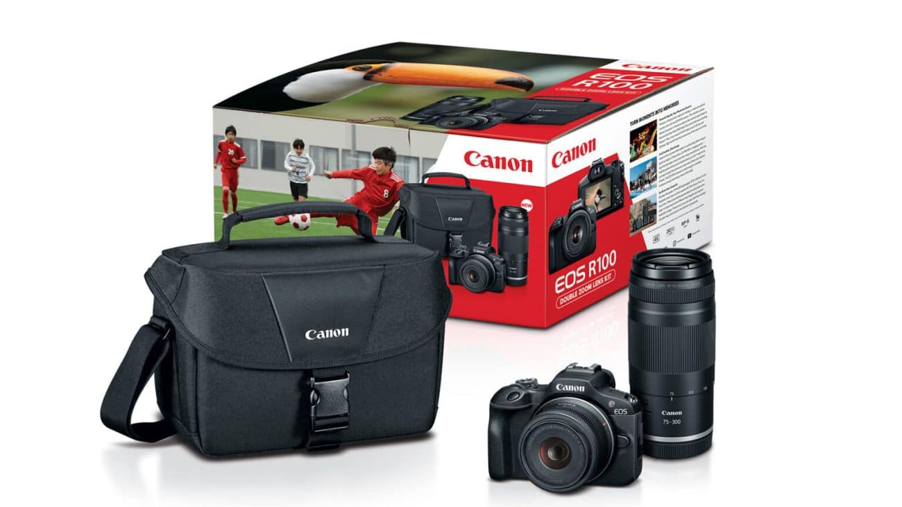 مجموعة موجهة لصنّاع الأفلام والمصورين المبتدئين: كاميرا Canon EOS R100 مع العدسة الجديدة RF75-300mm F4-5.6. مصدر الصورة: Canon
